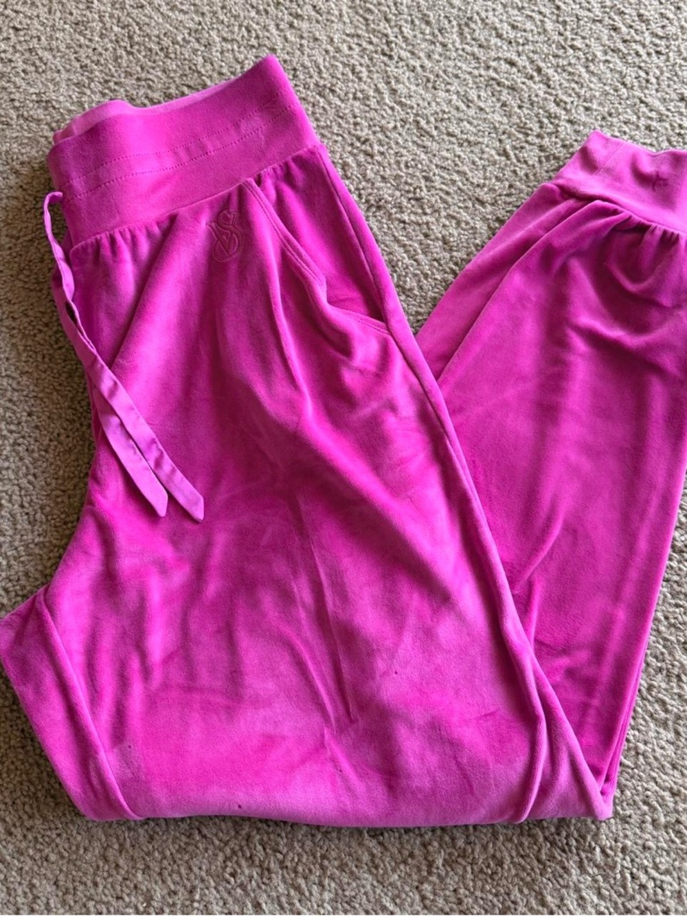 Victoria's Secret Hot Pink Velour Loungewear Bottoms